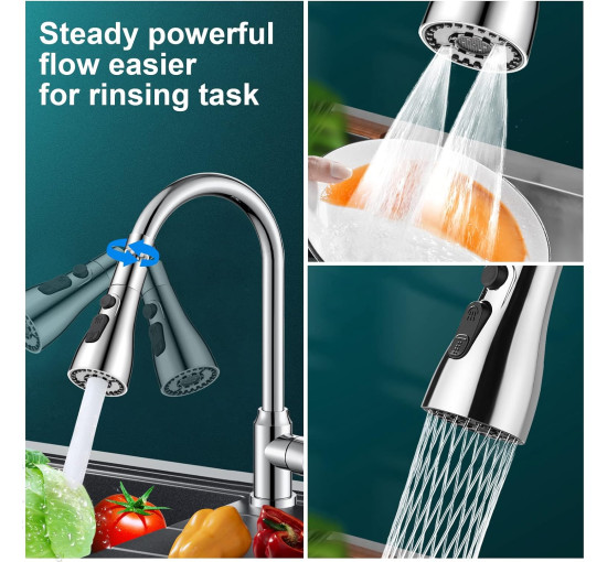 Кран для кухонної раковини FM22 M24 OSDUE P-YCSLT20220517-FBA з 3 режимами (2151)