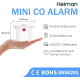 Міні-детектор чадного газу HEIMAN HS1CA, детектор CO на змінних батарейках, сигналізація 85 дБ, білий (0070)