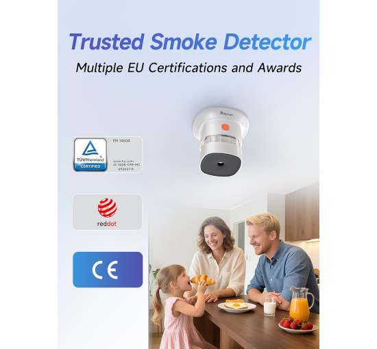 Міні-детектор диму HEIMAN HS1SA, незалежний фотоелектричний датчик детектора диму (0068)