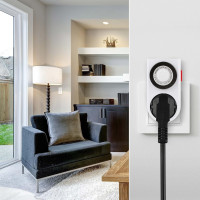 Механический таймер HBN BND-50/G42N-VC, аналоговая розетка для использования в помещении, 24-часовая программа, 16 A/3680 Вт, белая (0125)