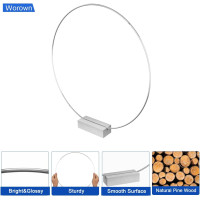 Металлические кольца Worown CRL391 30 см с 6 штуками деревянных подставок для украшения свадебного стола, серебряные (4087)
