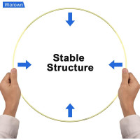 Металлический цветочный колец Worown, 6 штук, с деревянными подставками для стола, золотые (4085)