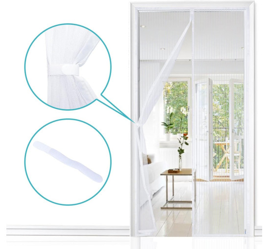Москітна сітка Apalus BF003 для дверей 120 x 220 см, біла (4042)