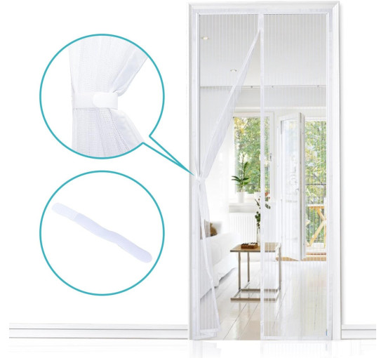 Москітна сітка Apalus BF003 для дверей 90 x 190 см, біла (4046)