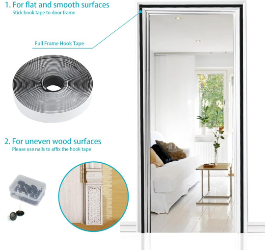 Москитная сетка Apalus BF003 для дверей 90 x 200 см, черная (4040)