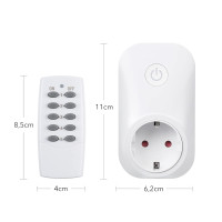 Набор радиорозеток HBN BNC-50/G75R из 5 розеток с 2 пультами дистанционного управления, 3680 Вт, вилка с дистанционным управлением (0128)