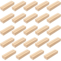 Набір із 12 дерев'яних візитівок FUNSUEI, 10x3x2 см, дерев'яний тримач для карток з місцями, тримач для меню, тримач для листівок (2093)