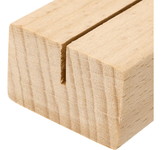 Набір із 12 дерев'яних візитівок FUNSUEI, 10x3x2 см, дерев'яний тримач для карток з місцями, тримач для меню, тримач для листівок (2093)