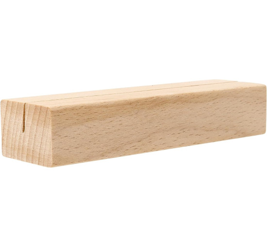 Набір із 12 дерев'яних візитівок FUNSUEI, 10x3x2 см, дерев'яний тримач для карток з місцями, тримач для меню, тримач для листівок (2093)