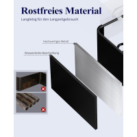 Набор из 2 нержавеющих органайзеров для ванной комнаты, крепкий держатель для шампуня для душа, очень большой, черный (2082)