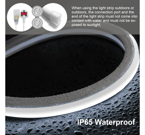 Неонова вулична світлодіодна стрічка KSIBNW 7-D284-UK-4000K-2m, білий (4074)