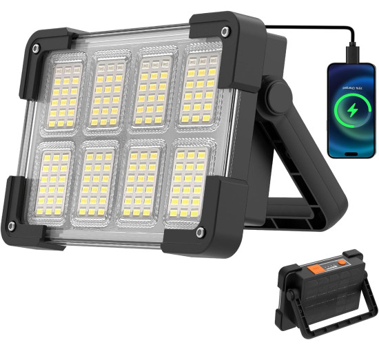 OHAYORI Світлодіодний акумуляторний робочий ліхтар, 30 Вт, 5 В, чорний (5039)