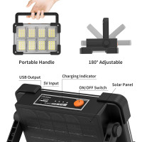 OHAYORI Светодиодный аккумуляторный рабочий фонарь, 30 Вт, 5 В, черный (5039)