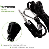 Пара регулируемых веревочных держателей VIVOSUN для ламп, грузоподъемность 150 фунтов, размер 1/8 дюйма (2083)