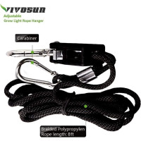 Пара регулируемых веревочных держателей VIVOSUN для ламп, грузоподъемность 150 фунтов, размер 1/8 дюйма (2083)