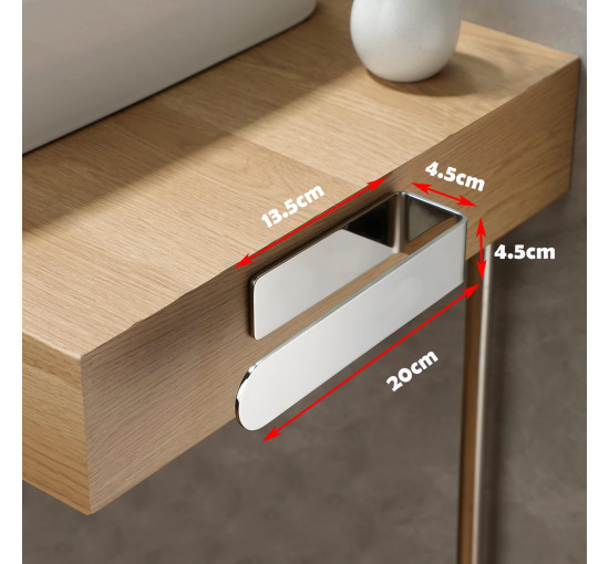 Полірована клейка вішалка HASA zone для рушників у ванній кімнаті, 20 см, сіра (3032)