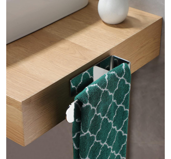 Полірована клейка вішалка HASA zone для рушників у ванній кімнаті, 20 см, сіра (3032)