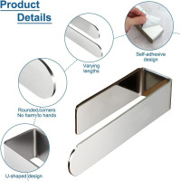 Полированная клейкая вешалка HASA zone для полотенец в ванной комнате, 20 см, серая (3032)