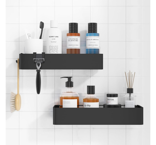 Полиця для душу Kitsure 4027BL,  упаковка з 2 нержавіючих органайзерів для ванної кімнати (2087)