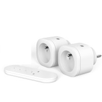 Программируемая розетка SURNICE 16A с дистанционным управлением, радиусом действия 40 м, Plug and Play, 2 розетки и 1 пульт, белые (2107)