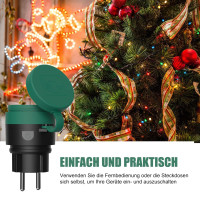 Радиорозетки SURNICE с дистанционным управлением для наружного использования, комплект розеток IP44 1+2, 2300 Вт 1пульт (2110)