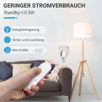 Розетки SURNICE SNR3006 с пультом ДУ, 10 A/2300 Вт, дальность действия 40 м, радиорозетки с пультом, белые (2096)