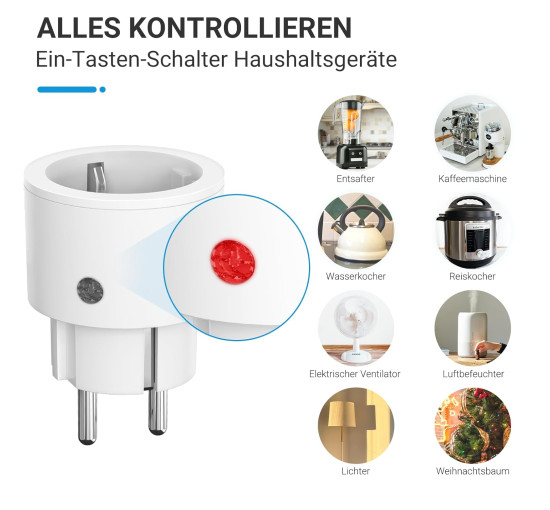 Розетки SURNICE SNR3006 з пультом дистанційного керування, 10 A/2300 Вт, дальність дії 40 м, радіорозетки з пультом, білі (2096)