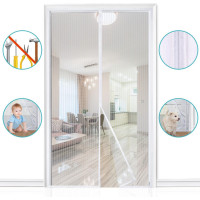 Сетка от насекомых Apalus BF003 для дверей, магнитная защита от насекомых, идеально подходит для балконной двери, 140 x 240 см, белый (0181)