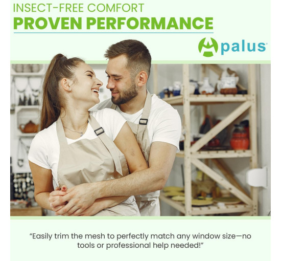 Сітка від комах Apalus BF005, можна розрізати на вікна розміром до 110 x 130 см, чорна (4060)