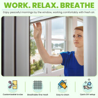 Сетка от насекомых Apalus BF005, можно разрезать на окна размером до 130 x 150 см, белый (4061)