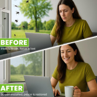 Сетка от насекомых Apalus BF005, можно разрезать на окна размером до 130 x 150 см, белый (4061)