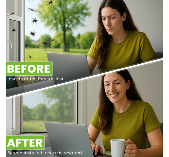 Сітка від комах Apalus BF005, можна розрізати на вікна розміром до 130 x 150 см, білий (4061)