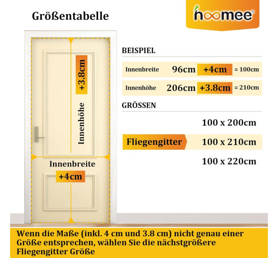 Сітка від комах HOOMEE HSD-001 LightView для балконних дверей, 100 x 210 см, чорна (4054)
