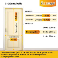 Сетка от насекомых HOOMEE HSD-001 LightView для балконной двери, 110 x 210 см, черная (4055)
