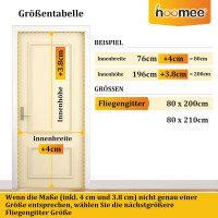 Сетка от насекомых HOOMEE HSD-001 LightView для балконной двери, 80 x 200 см, черная (4056)