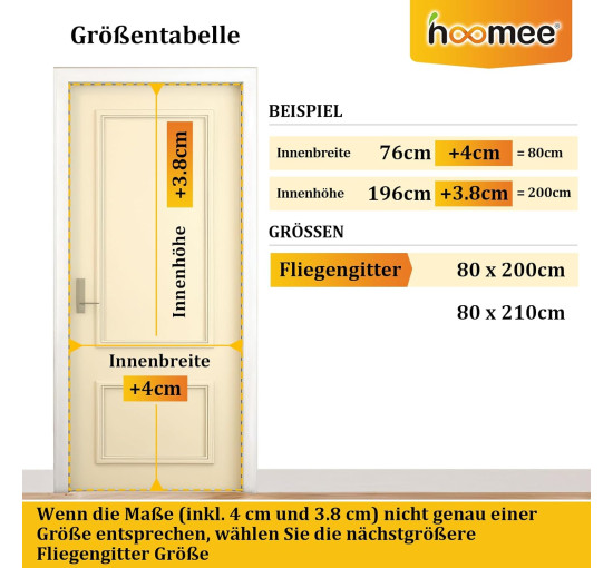 Сітка від комах HOOMEE HSD-001 LightView для балконних дверей, 80 x 200 см, чорна (4056)