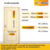 Сетка от насекомых HOOMEE HSD-001 LightView для балконной двери, 90 x 210 см, белый (4050)
