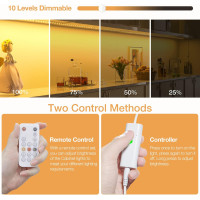 Светильники для кухни под шкафы WOBANE CL06-2700 3м. с регулируемой яркостью, с дистанционным управлением, теплая белая светодиодная лента (0056)