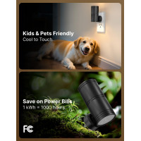 Світлодіодні нічники Likelgn NL-CY3K-BK-2PC з регульованою яскравістю, чорний (4092)