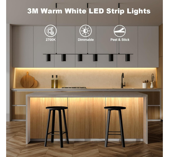 Світлодіодні стрічки CCILAND WW-102 3м на батарейках з пультом дистанційного керування, теплий білий (4109)