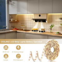 Светодиодные ленты CCILAND WW-102 3м на батарейках с пультом дистанционного управления, теплый белый (4109)