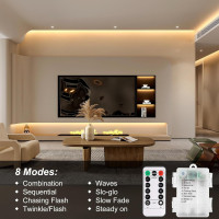 Светодиодные ленты CCILAND WW-102 3м на батарейках с пультом дистанционного управления, теплый белый (4109)