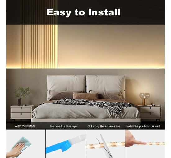 Світлодіодні стрічки CCILAND WW-102 3м на батарейках з пультом дистанційного керування, теплий білий (4109)