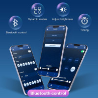 Світлодіодні світильники для кухні під шафою, Wobsion 5м CL07-3000. Bluetooth та ІЧ-пульт дистанційного керування, яскраві 1500 лм (0054)