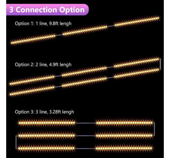 Світлодіодні світильники для кухні під шафою, Wobsion 5м CL07-3000. Bluetooth та ІЧ-пульт дистанційного керування, яскраві 1500 лм (0054)