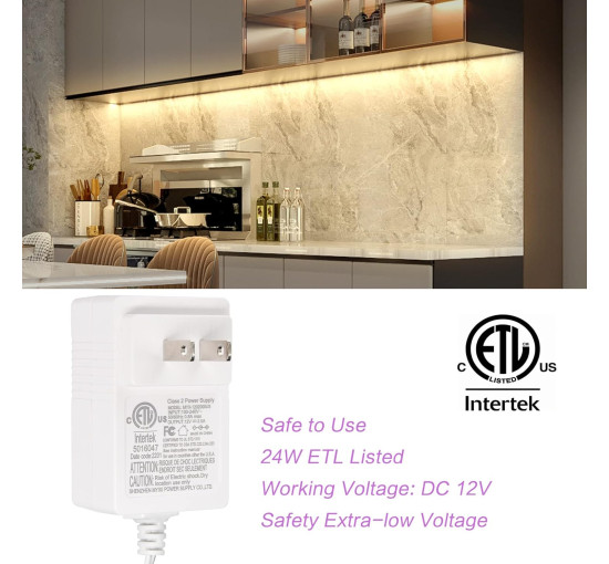 Світлодіодні світильники для кухні під шафою, Wobsion 5м CL07-3000. Bluetooth та ІЧ-пульт дистанційного керування, яскраві 1500 лм (0054)