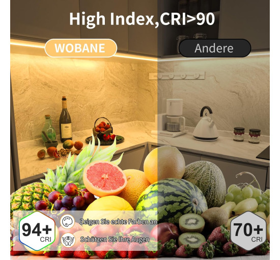 Світлодіодна стрічка WOBANE 3м. з регульованою яскравістю, 960 світлодіодів, надзвичайно яскрава світлодіодна стрічка з пультом ДК (0057)