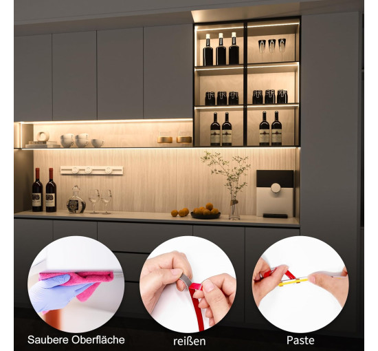 Світлодіодна стрічка WOBANE CS08 5м. 4000 K, 1500 лм, надзвичайно яскрава світлодіодна стрічка з регульованою яскравістю та пультом ДК (0059)