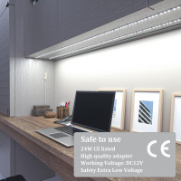 Светодиодное освещение под шкаф WOBANE CL06-6000 3м. с регулируемой яркостью, с пультом дистанционного управления для кухни, полки (0055)