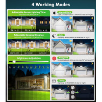 Светодиодный прожектор CLY 42 Вт 3600 люмен, белый цвет 6500K с датчиком движения и пультом дистанционного управления, белый (0072)